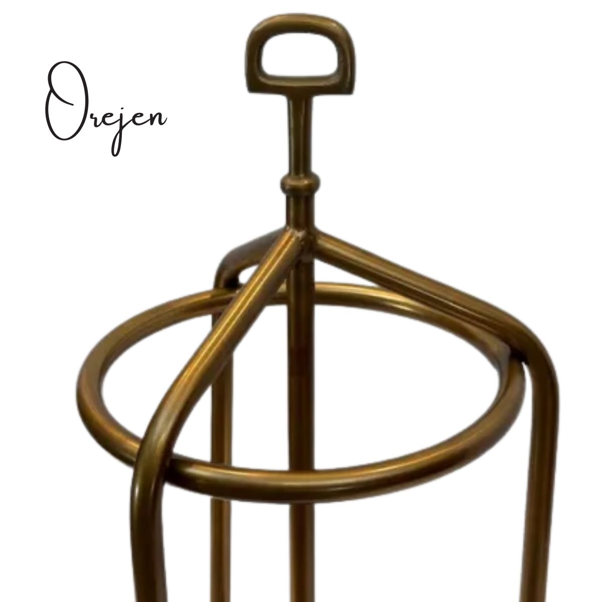 Umbrella Stand - Brass and Black