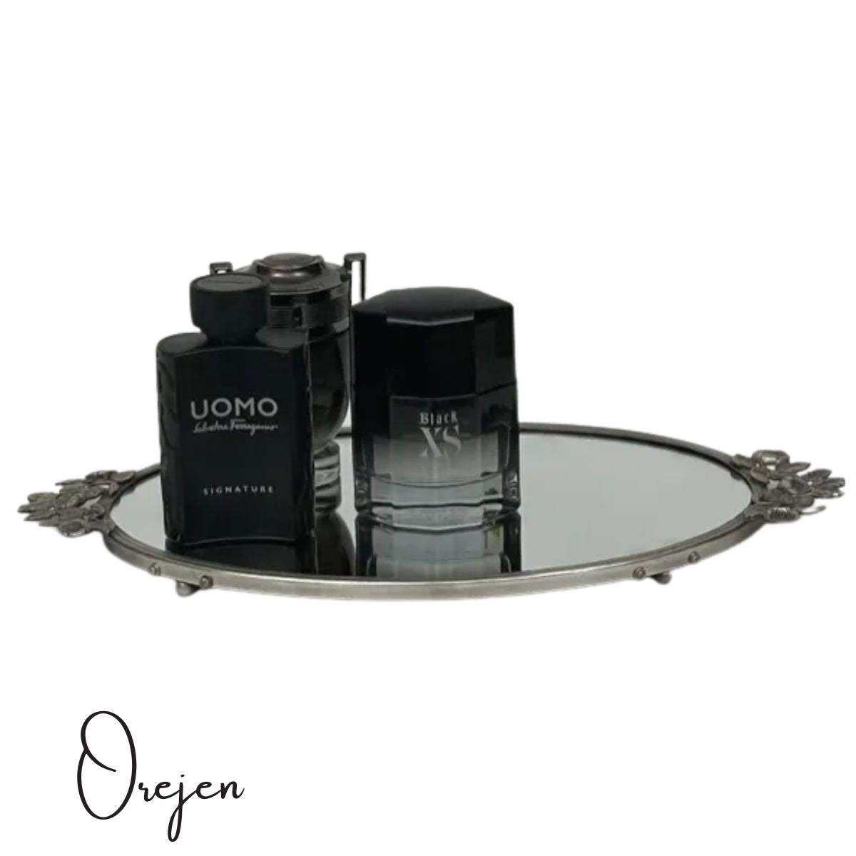 Pewter Roses Bathroom Tray
