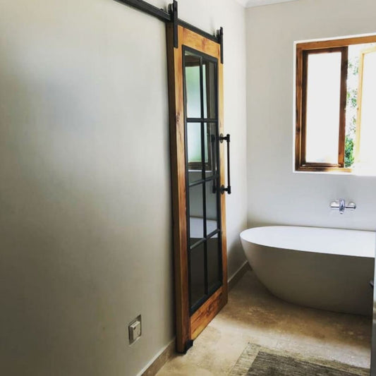 Wood and Steel Insert Barn door