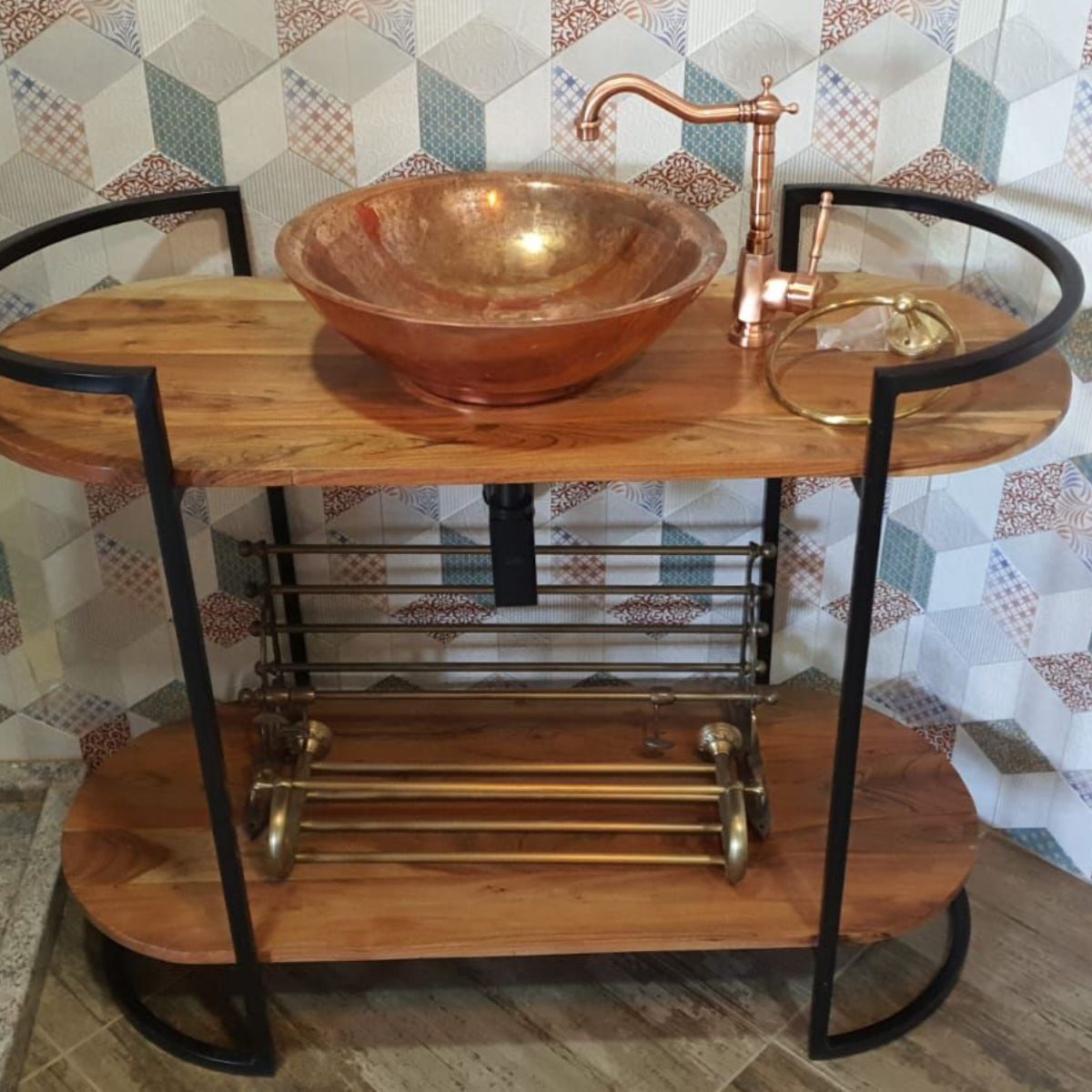 Vanity 1 Wood and Steel