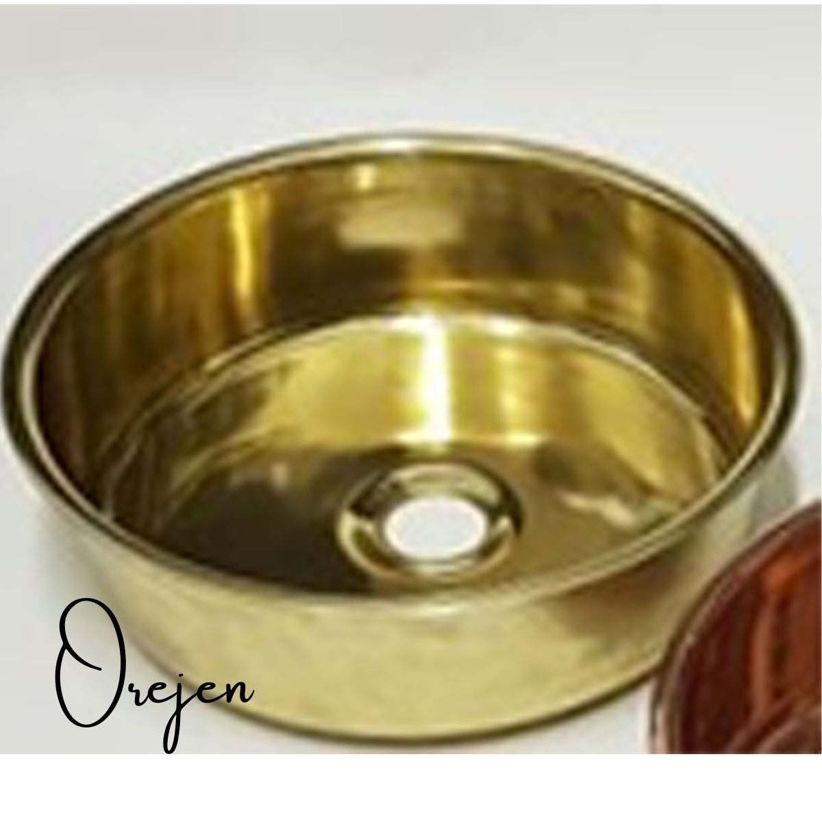 Copper and Brass Prep Bowl Drop In