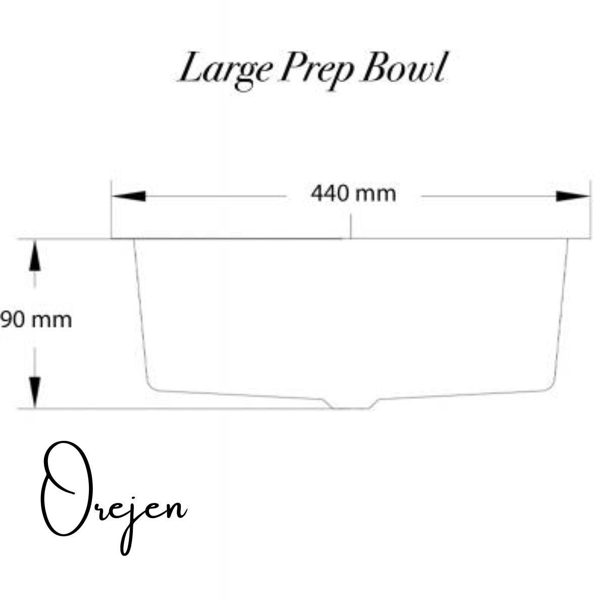 Copper and Brass Prep Bowl Drop In