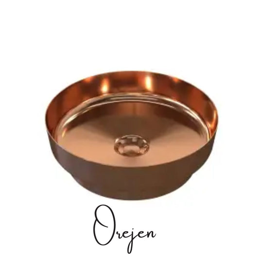 Bauhaus Basin - Copper or Brass - Drop on