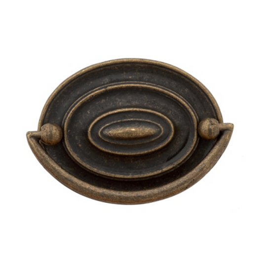 Traditional Vintage Oval Plain Drop Handle - 81mm x 58mm (CC = 62mm)