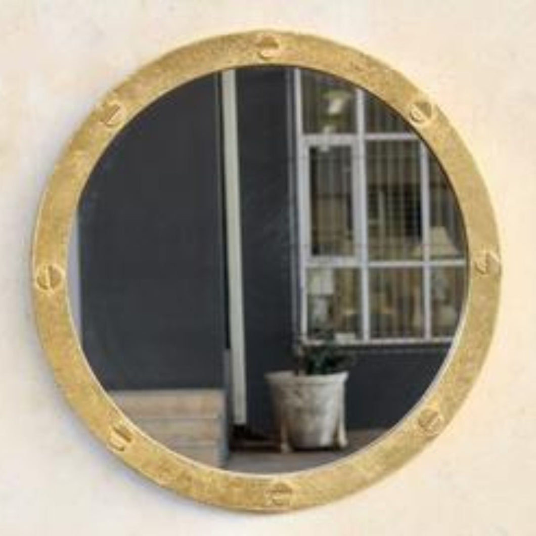 Brass Mirror with detail
