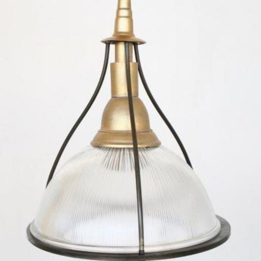 Black and Brass Glass Light