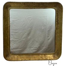 Load image into Gallery viewer, Square Brass Mirror
