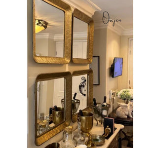 Square Brass Mirror