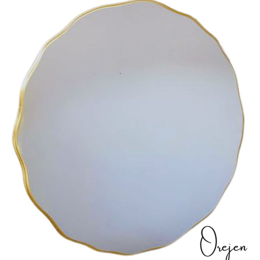 Mirror - Brass Scalloped