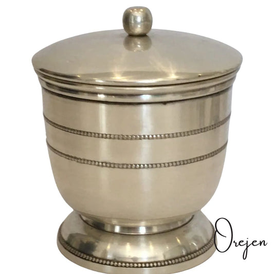 Beaded Pewter Dumpy Cotton Box