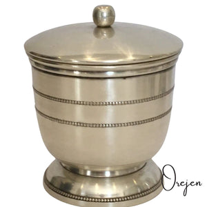 Beaded Pewter Dumpy Cotton Box