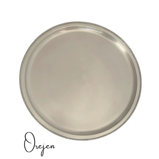 Beaded Pewter Vanity Trays