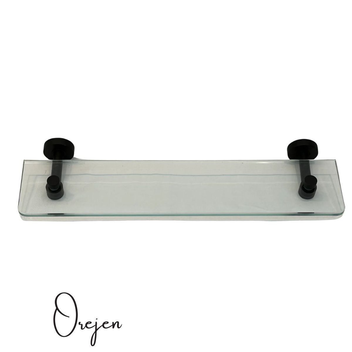 Black Glass Bathroom Shelf