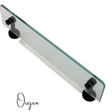 Load image into Gallery viewer, Black Glass Bathroom Shelf
