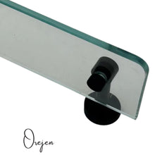 Load image into Gallery viewer, Black Glass Bathroom Shelf
