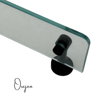 Black Glass Bathroom Shelf
