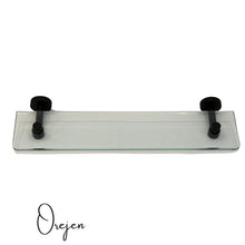 Load image into Gallery viewer, Black Glass Bathroom Shelf
