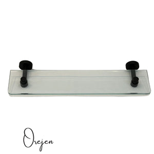 Black Glass Bathroom Shelf