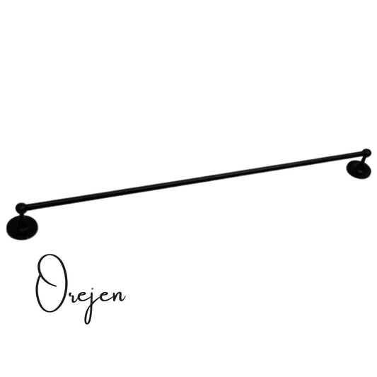 Black Towel Rail Raised Round Back