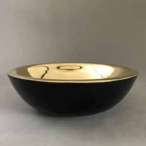 Double Skin Brass and Black  Basin - Counter top