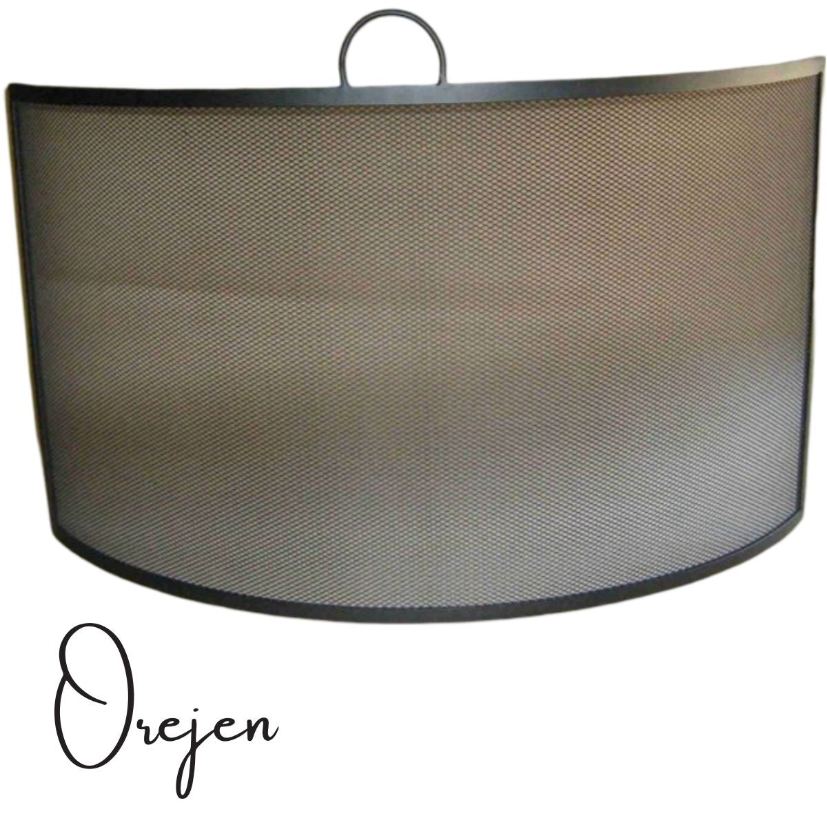 Easy to move Curved fire Screen.  1.000 wide x .600 high