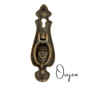 Dropper Handle on Backplate Top Keyhole - 05892