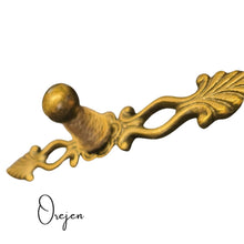 Load image into Gallery viewer, Cupboard Door Knob Hessian and Brass on Backplate
