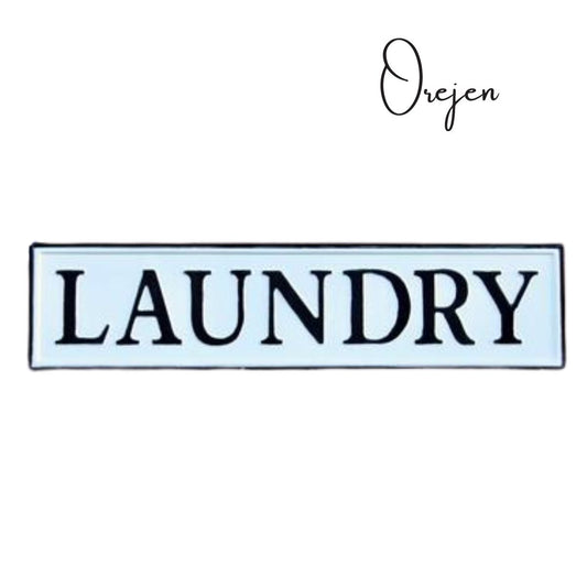 Laundry Sign Enamel