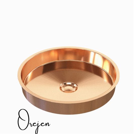 Copper and Brass Prep Bowl Drop In