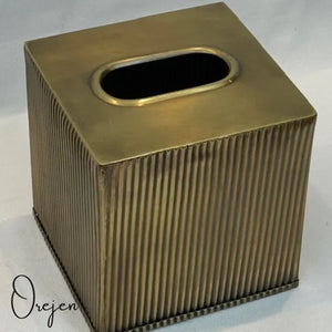 Mykonos Brass Tissue Box - Square