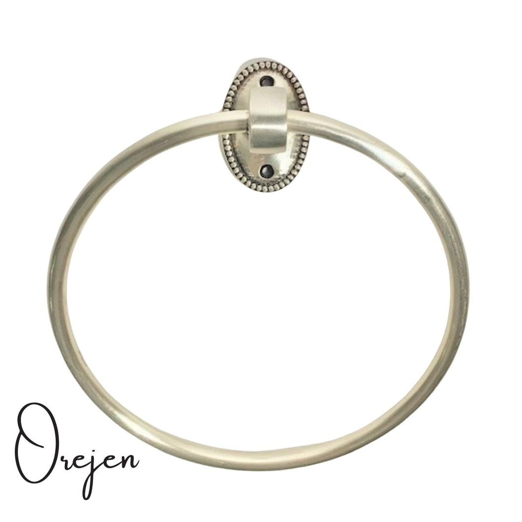 Oval Beaded Towel Ring