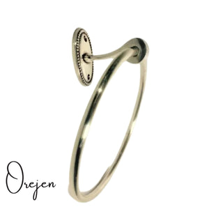 Oval Beaded Towel Ring