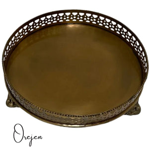 Brass Bathroom Tray - Round
