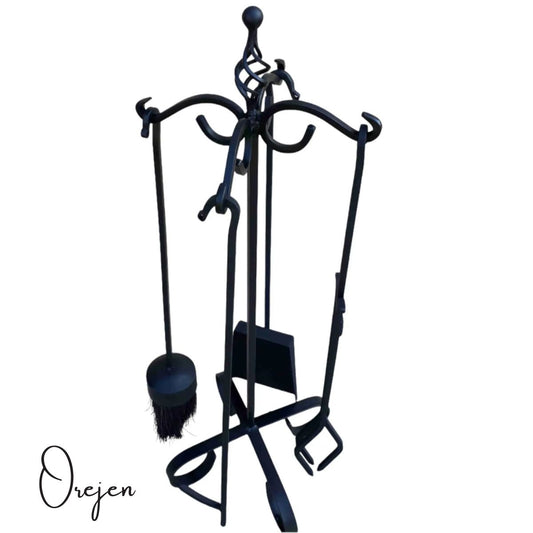 5 piece Fire tools. Free standing.