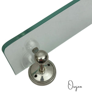 Beaded Round Back  Glass Shelf