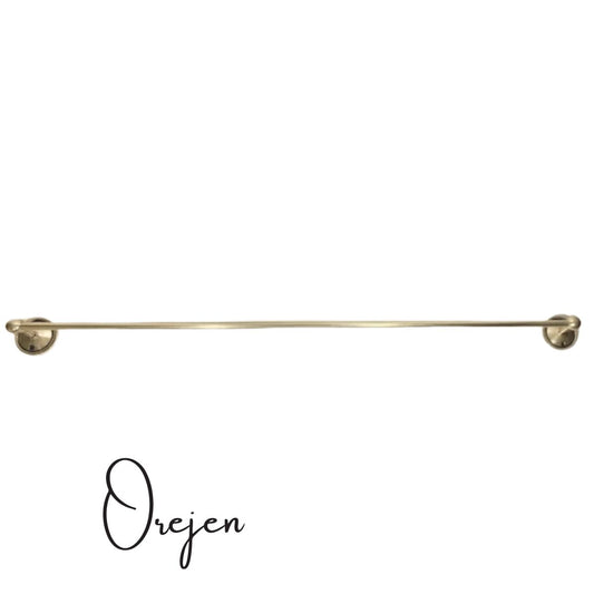 Beaded Round Single Towel Rail Pewter