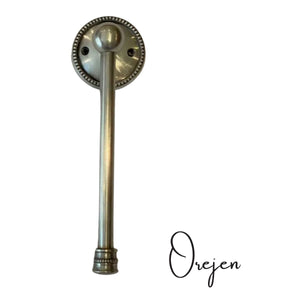 Round Beaded  Toilet roll holder Pewter