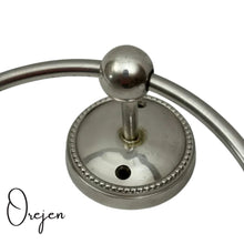 Load image into Gallery viewer, Beaded Round Towel Ring Pewter
