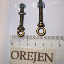 Load image into Gallery viewer, Large and small rings on rods for traditional handles.  When in doubt on which to order - the larger one of these two works most times.  Small rod has an edge and a square profile.  Large rod has an edge and a round profile.  Brass by default.  If you would like another colour please contact me.
