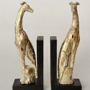 Sitting Whippet Book Ends