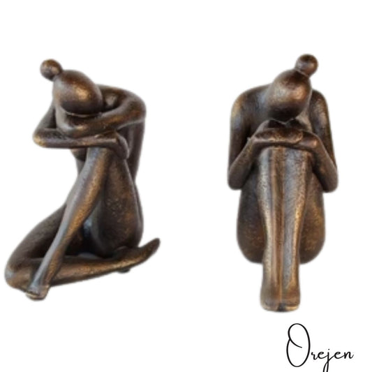 Book Ends - Bronze Ladies