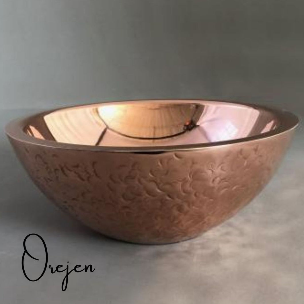 Copper Hand beaten Double skin - Drop on
