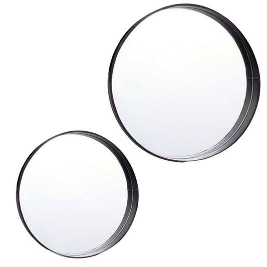 Deep Set Steel Mirrors
