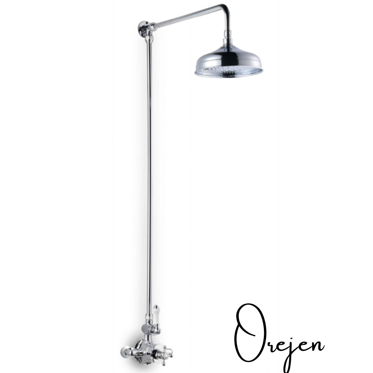 Old Style Exposed Shower Mixer with Rose