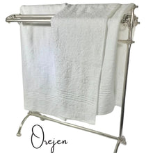 Load image into Gallery viewer, Pewter Free Standing Towel Rail
