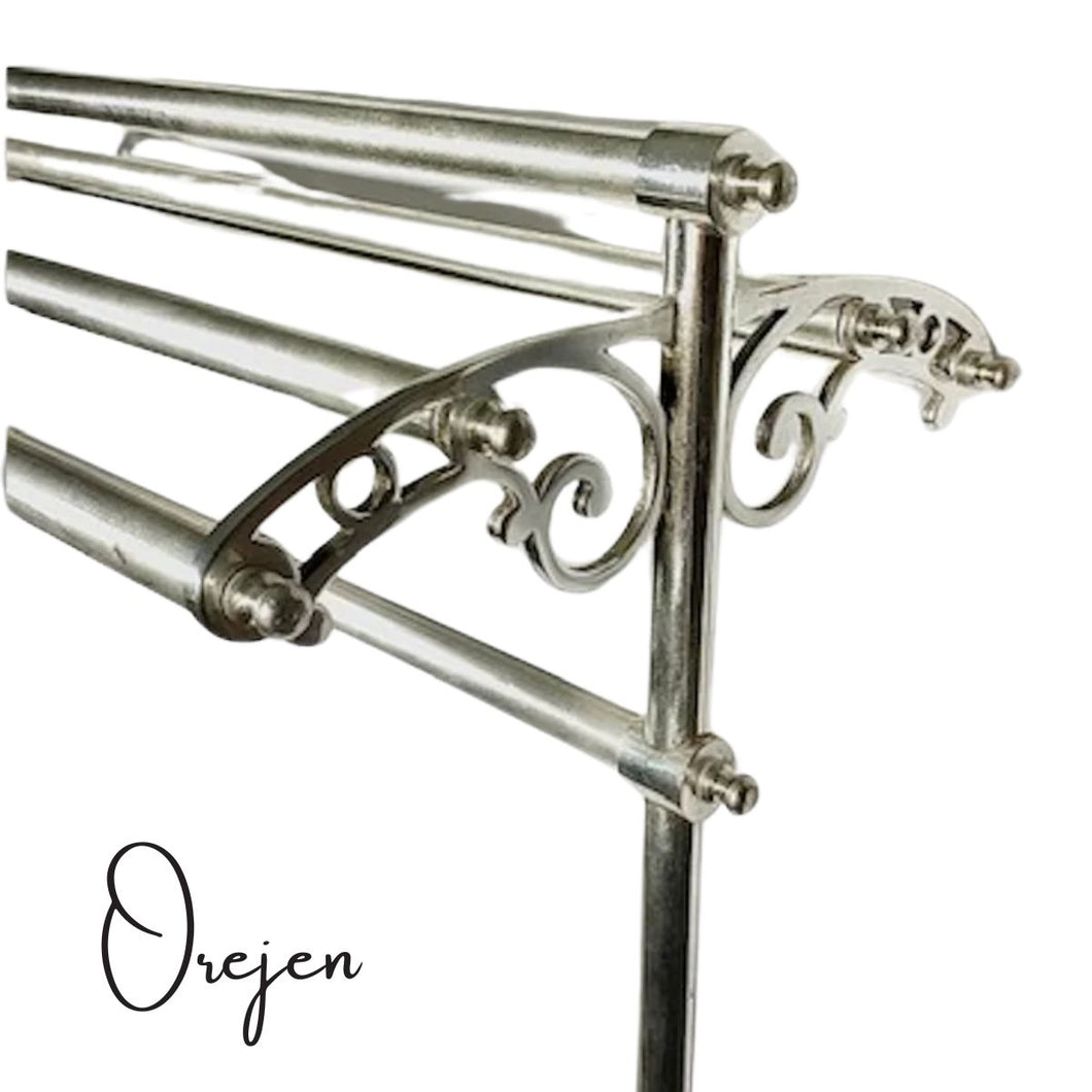 Pewter Free Standing Towel Rail