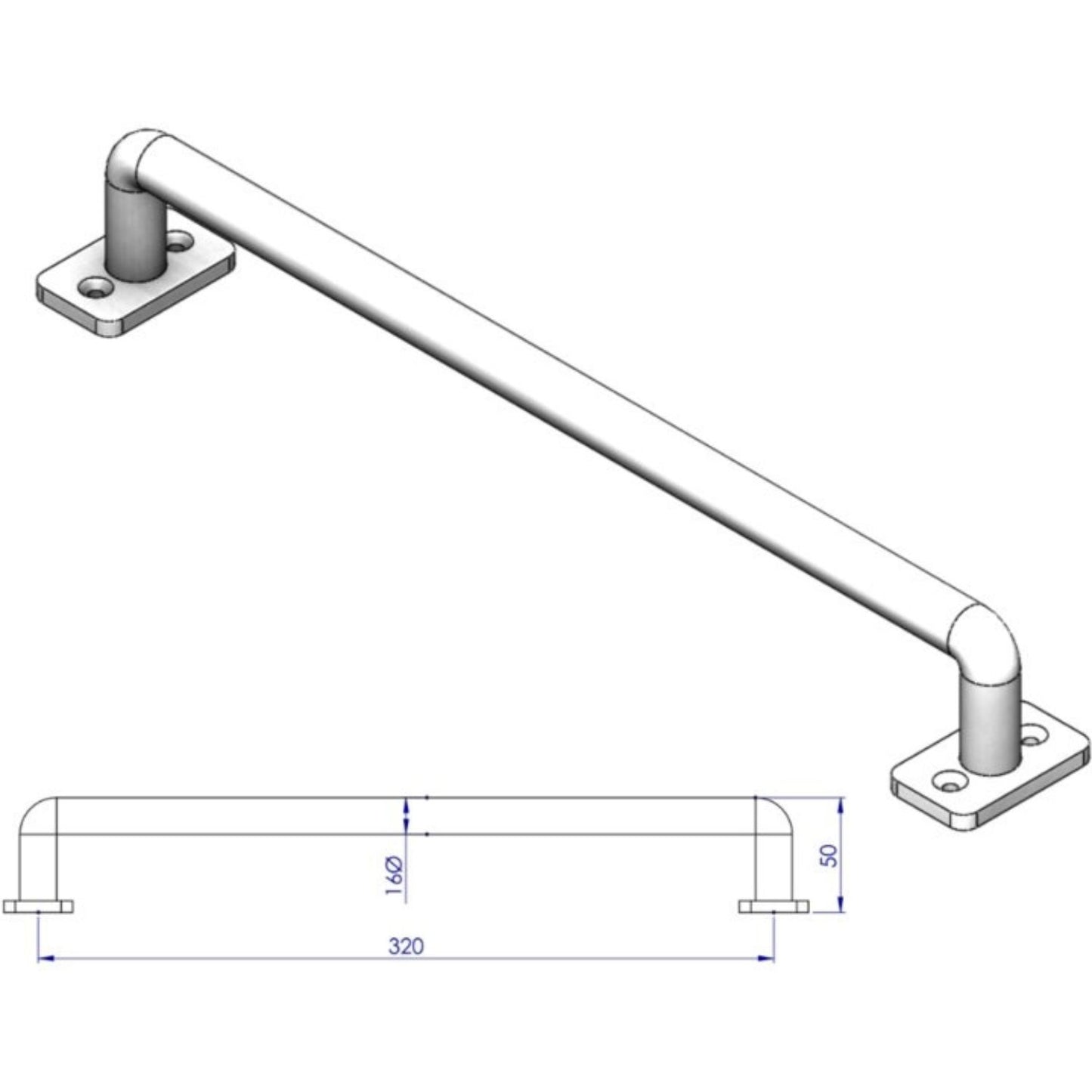 Barn door Handle - Modern with Specs