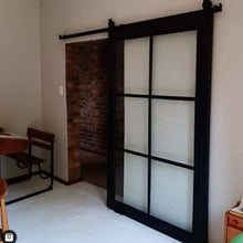 Load image into Gallery viewer, Barn Door Steel and Glass
