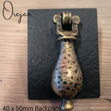 Load image into Gallery viewer, Backplate Oblong Hand beaten finish
