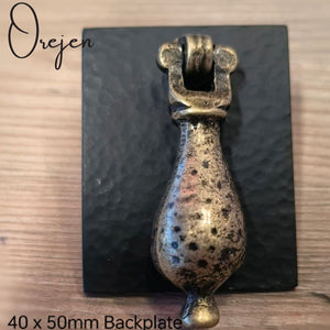 Backplate Oblong Hand beaten finish